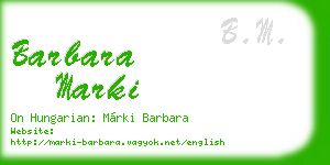 barbara marki business card