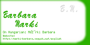 barbara marki business card